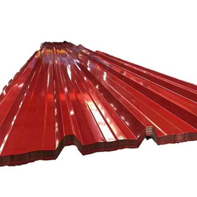 Hoja de techo corrugada prepintada de color galvanizada recubierta a medida para el techo del marco de casa