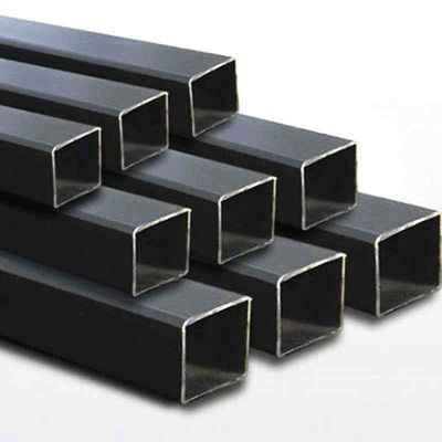 Sección cuadrada forma 11 medidor no aleación de carbono negro de acero tubo de estantería de cercas de diseño