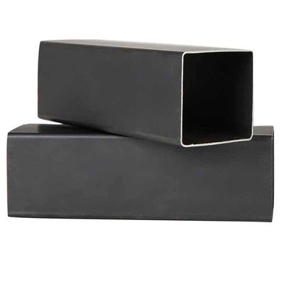 Carbono Negro Hierro Pintado de superficie Tubo sin costura Sección 75x35 Tubos cuadrados de acero al carbono Doblaje